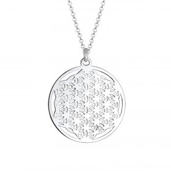 Elli 925 Sterling Silber Anhänger: Lebensblume‑Ornament (ohne Stein)