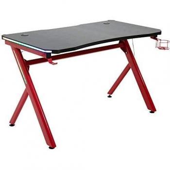 Metal Frame Gaming Desk with Integrated LED Lights
