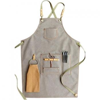 Women’s Adjustable Cross Back Chef Apron with Pockets