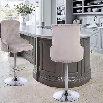 Mink Brushed Velvet Bar Stool – CGC Edition