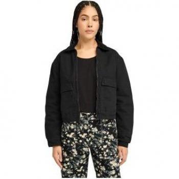 Timberland Women's Black Quilted Washed Jacket, Size XL