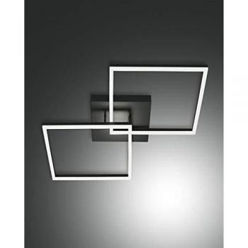 Plafoniera LED Fabas Bard Antracite 65x65cm 2 Luci 3000K 52W Dimmerabile