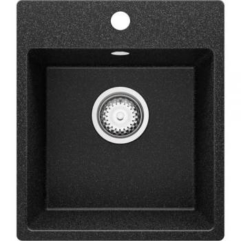 Evier cuisine en granit Graphite 38x44 cm – Kit Vidage + Encastrer meuble 40 cm (Primagran)