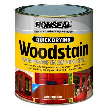 Ronseal Quick Drying Woodstain Satin Antique Pine 250ml