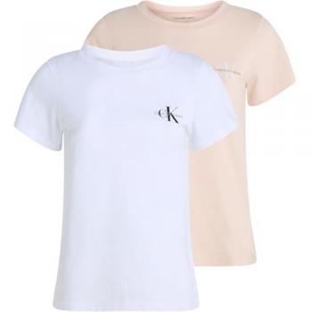 Calvin Klein Jeans Hellrosa Label‑T-Shirt Duo – Größe S, Damen