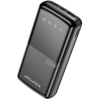 P13K PowerBank Awei 20 000 mAh 22,5 W Nero Display Digitale
