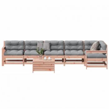 Meubles de patio 7 pièces en bois Douglas – Avec coussins assortis