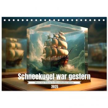 Schneekugel war gestern (Tischkalender 2025 DIN A5 quer) CALVENDO Monatskalender