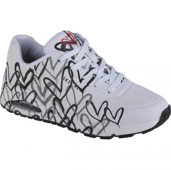 Skechers Uno-Spread The Love, tennis bianche da donna