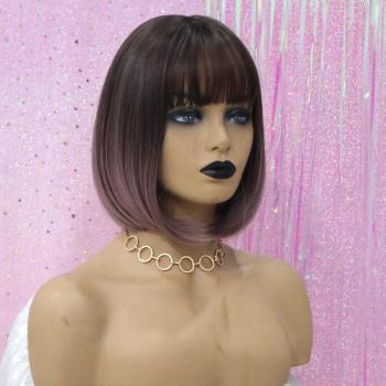 Ondulado Cosplay Black Hair EasiHair Ombre Marrón