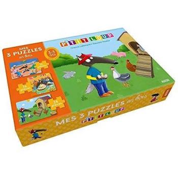 MES 3 PUZZLES EN BOIS P'TIT LOUP