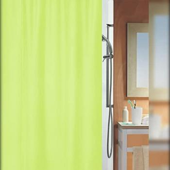 Rideau de douche Spirella Alea Vert Anis 180x200cm en Polyester Anti-Schimmel