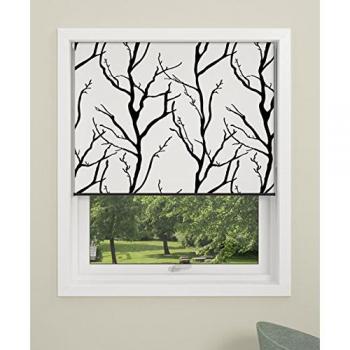 Black/White Blackout Roller Blind – DEBEL 100x175 cm