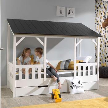 Vipack Kinderbett, Hausbett wahlweise mit Bettschublade