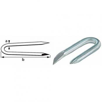 Suki. Drahtkrampe 1,6 x 16 mm, verzinkte Drahtkrampe, 1.000 g Karton, DIN 1159