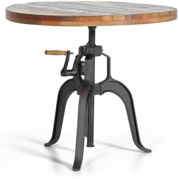Mesa de Comedor Giner y Colomer, Acacia Natural, 75/10x90x90, Pata Negra