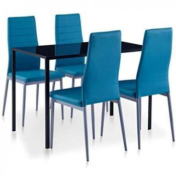 Blue 5-Piece Dining Furniture Set