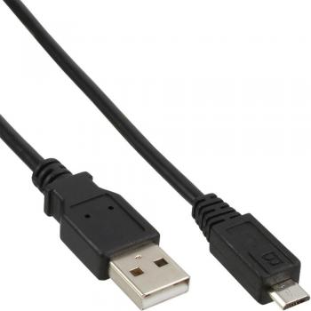 InLine Câble USB 30 cm Micro-USB B Noir