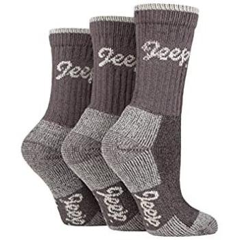 Jeep Women’s 3-Pair Grey Luxury Terrain Boot Socks – Ladies (Size 4‑8)