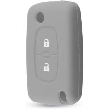 KEYYOU 2 Button Silicone Key Fob Case for Peugeot and Citroen