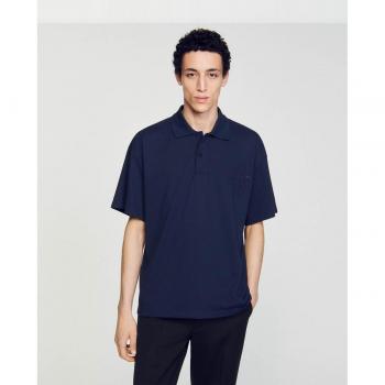 Sandro Large Cotton Floral Embroidered Polo