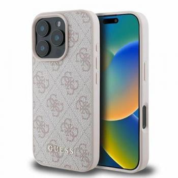Gold‑Tinted Guess Hybrid Case – iPhone 16 Pro Max 4G, 6.9, Pink