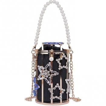 Bolso de Noche con Cesta de Estrella y Cadena para Mujer