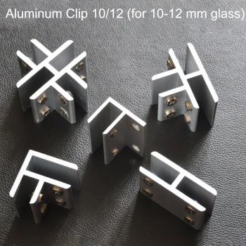 4 Pieces L/T/X/H-Shaped Glass Connector Clips