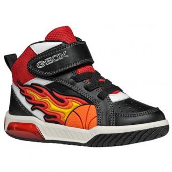 Geox Inek Baskets Enfant – Noir/Crimson (30)