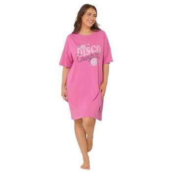 Sleep Tee Nightdress for Women in Bright Pink, Size 26/28