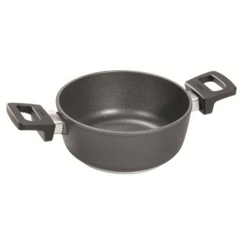 Gusseisen‑Hybrid Topf: WOLLSNOWO 24 cm (Titan)