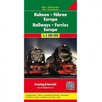 Railway + Ferries Europe, Railway Map Railway & Ferry Map 1:5 500 000