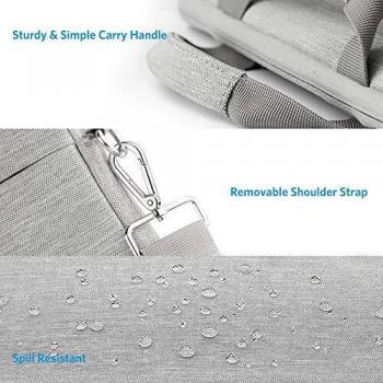 AtailorBird Laptoptasche 13,3 Zoll mit Schulterriemen und Gepäckgurt, grau