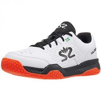 Salming Herren Indoor Schuhe Hawk Court 40 – Weiß/Schwarz Edition