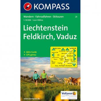 Feldkirch, Vaduz: Wandern / Rad / Skitouren. 1:50.000