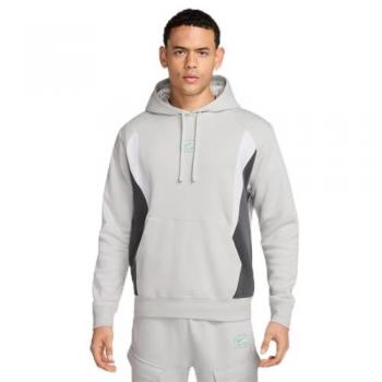 Large Grey Nike Swoosh Men's Pullover Hoodie