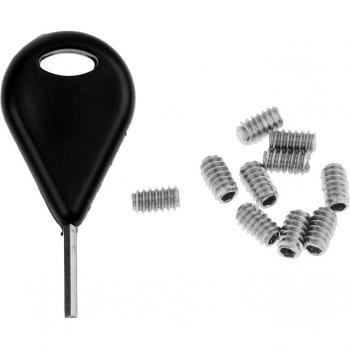 Surfing Board Replacement Fin Key with 10 Stainless Steel Grub Screws