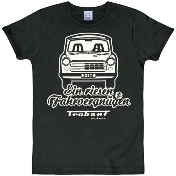 LOGOSHIRT Trabant Tee – Schwarz, M, Rundhals‑Style