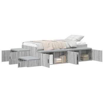 VidaXL Sonoma Bettgestell Grau 100 cm