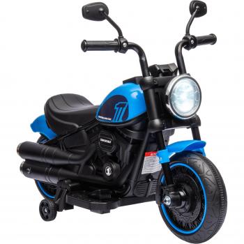 HOMCOM Elektrofahrzeug Kindermotorrad für 1,5-3 Jahre mit abnehmbaren Stützrädern