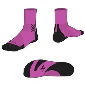 Chaussettes X-Bionic Performance Run Crew Fuchsia