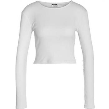 Blusa Noisy May Maya bianca slim fit