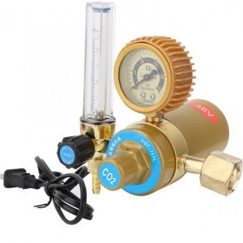 CO2 Pressure Reducer with Heated Pressure Gauge CN Plug