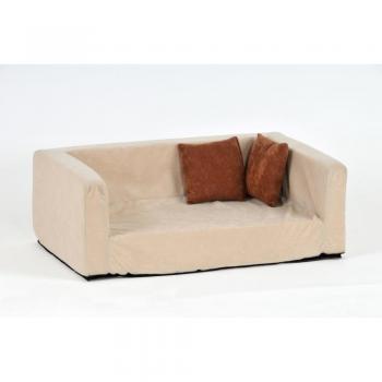 Silvio Hundesofa Buddy – gemütliches Veloursand, Maße: 42 cm × 70 cm × 25 cm