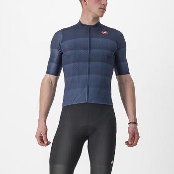 Top Castelli Livelli Azul Escuro Manga Curta XXL