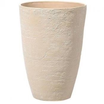 Cache‑pot Camia – Pierre et Polyrésine – Beige 43 × 43 × 60 cm