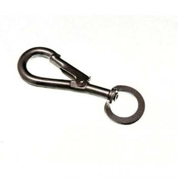 Professional Snap Spring Clip Carbine Hook to Swivel Set, 6mm 1/4 Inch, BZP Steel (Pack of 100)