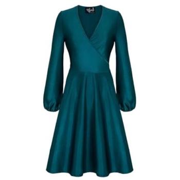 Dark Teal Emmeline Knee-Length Gown – Hell Bunny (Medium)