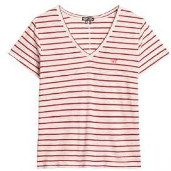 Flame Logo V‑Neck Short Sleeve T‑Shirt – Superdry XS