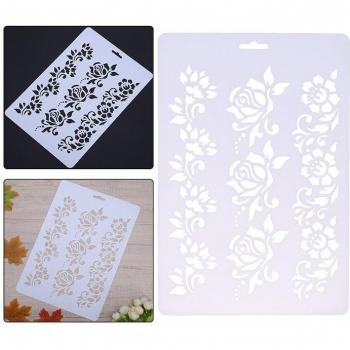 Plastic Stencil for Floral Scrapbooking
